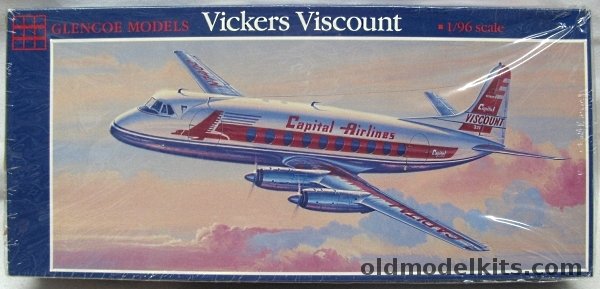Glencoe 1/96 Vickers Viscount - Capitol - BEA - Aer Lingus - Alitalia, 05501 plastic model kit